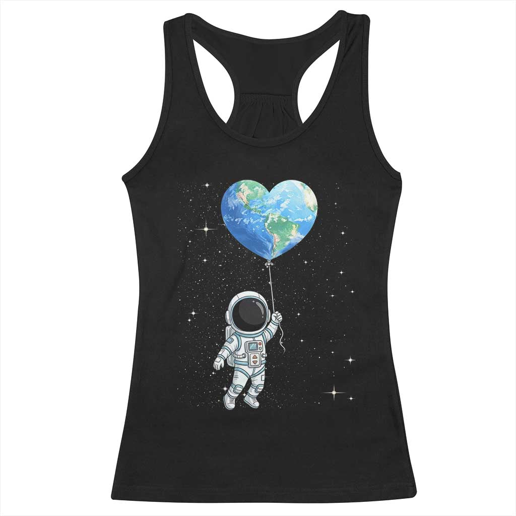 Astronaut Protect The Planet Racerback Tank Top Earth Day Gift TS12 Black Print Your Wear