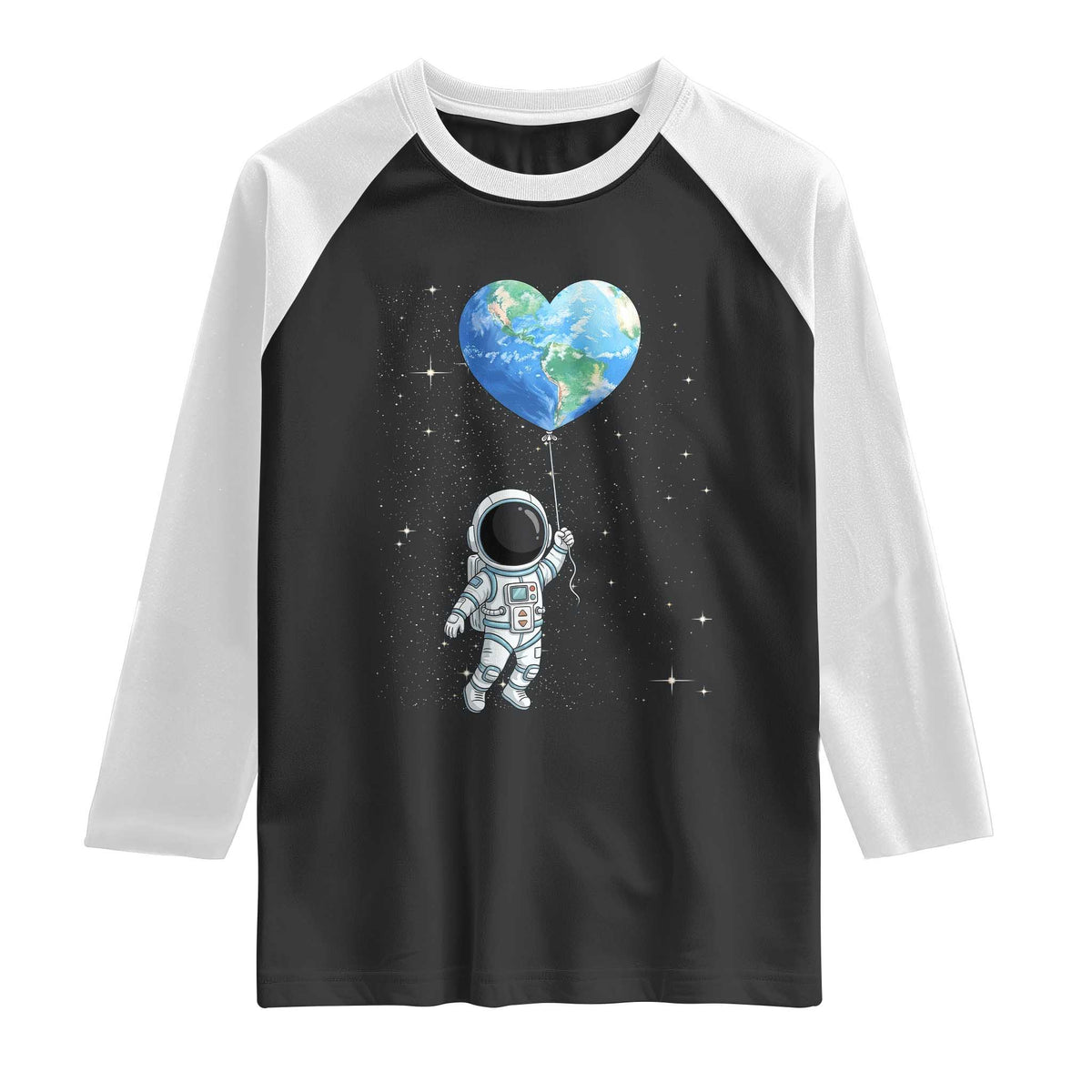 Astronaut Protect The Planet Raglan Shirt Earth Day Gift TS12 Black White Print Your Wear