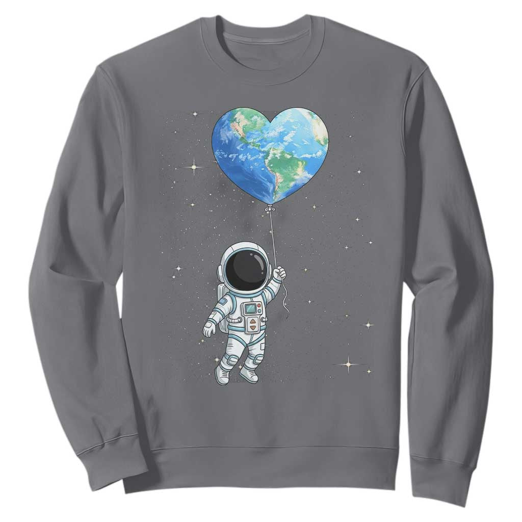 Astronaut Protect The Planet Sweatshirt Earth Day Gift TS12 Charcoal Print Your Wear
