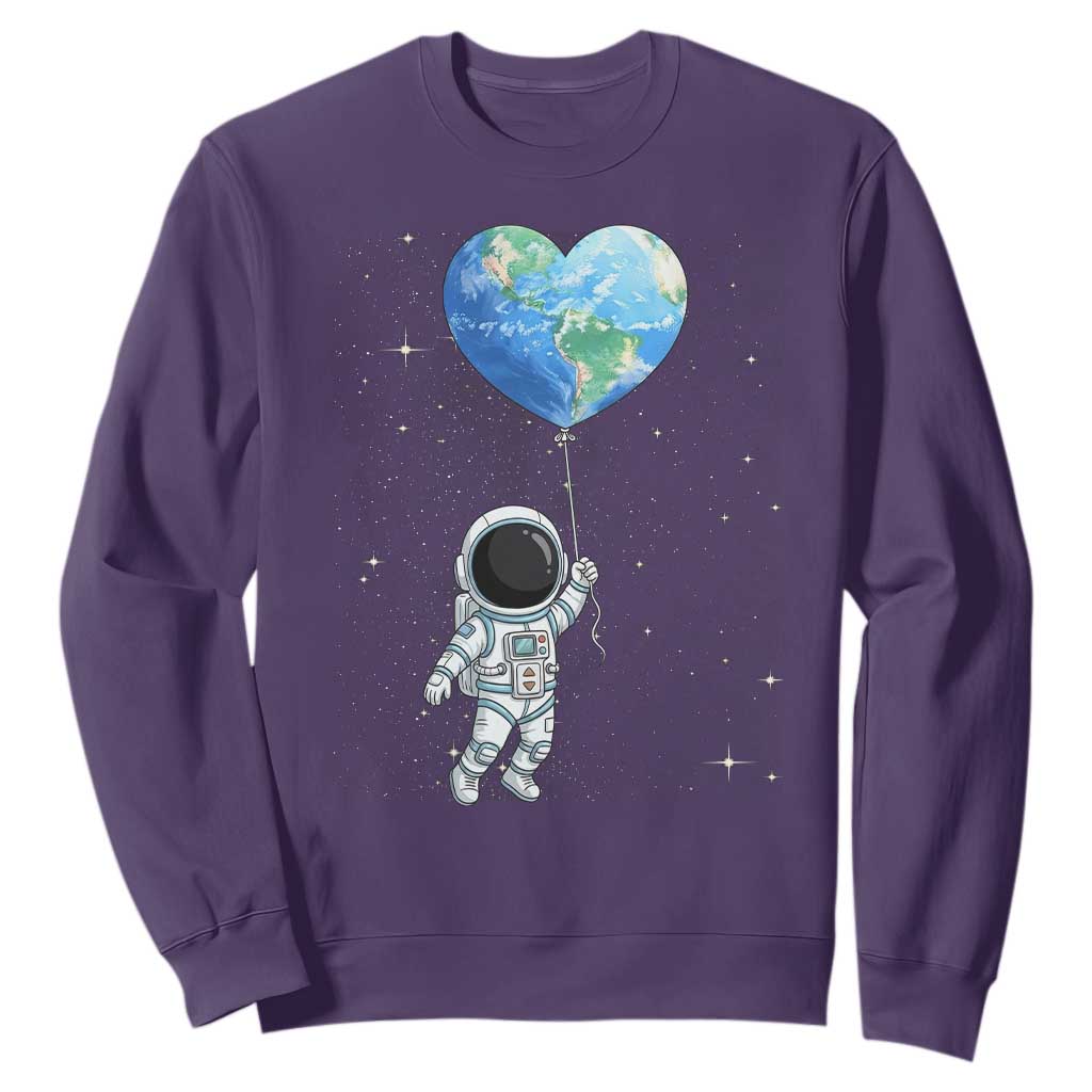 Astronaut Protect The Planet Sweatshirt Earth Day Gift TS12 Purple Print Your Wear