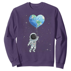 Astronaut Protect The Planet Sweatshirt Earth Day Gift TS12 Purple Print Your Wear