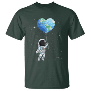 Astronaut Protect The Planet T Shirt Earth Day Gift TS12 Dark Forest Green Print Your Wear