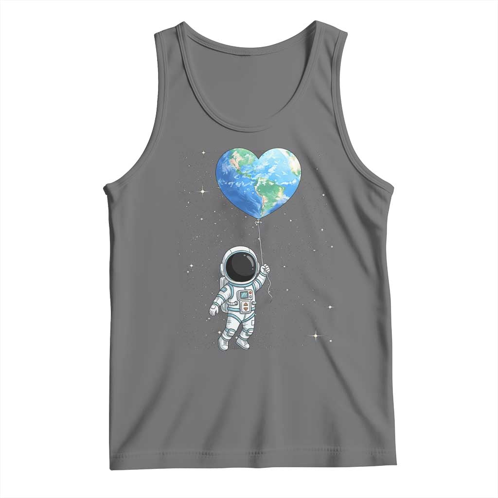 Astronaut Protect The Planet Tank Top Earth Day Gift TS12 Black Heather Print Your Wear