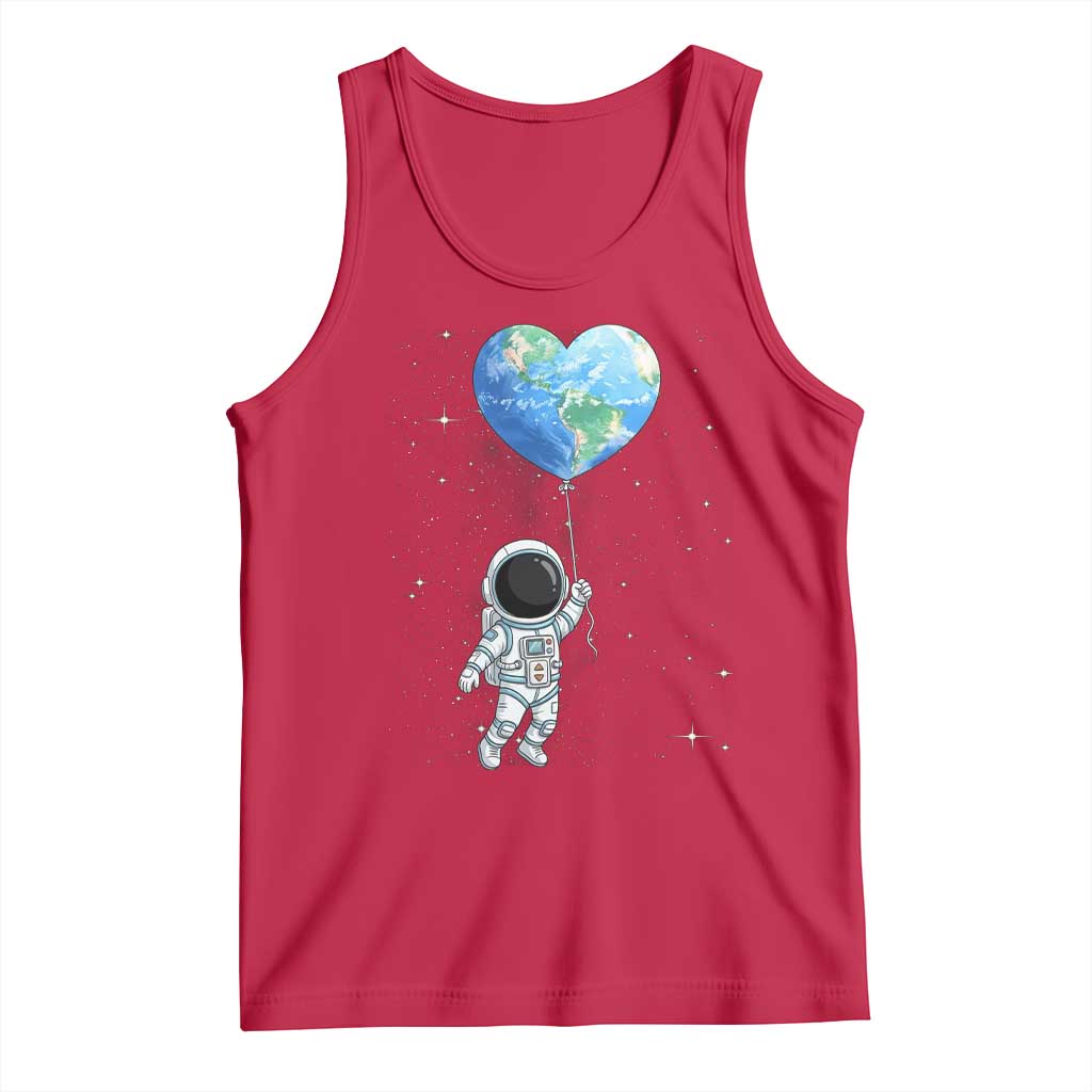 Astronaut Protect The Planet Tank Top Earth Day Gift TS12 Red Print Your Wear