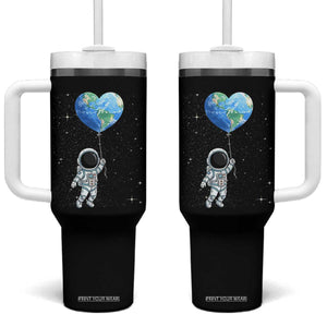Astronaut Protect The Planet Tumbler With Handle Earth Day Gift TS12 One Size: 40 oz Black Print Your Wear