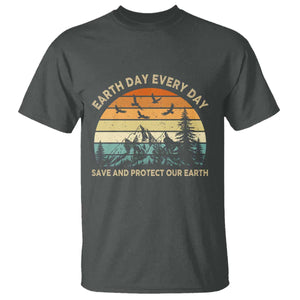 Earth Day Everyday T Shirt Save And Protect Our Earth TS12 Dark Heather Print Your Wear