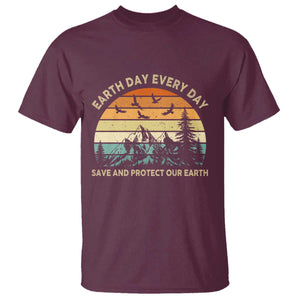 Earth Day Everyday T Shirt Save And Protect Our Earth TS12 Maroon Print Your Wear