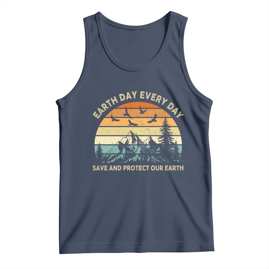 Earth Day Everyday Tank Top Save And Protect Our Earth TS12 Navy Print Your Wear