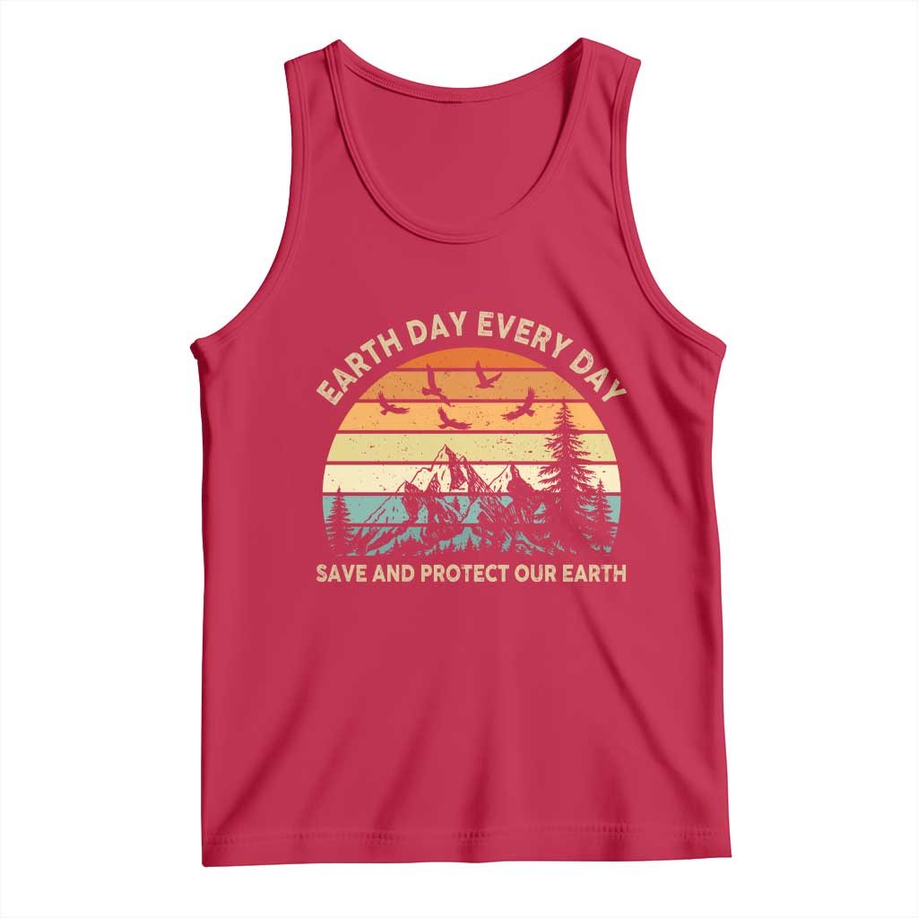 Earth Day Everyday Tank Top Save And Protect Our Earth TS12 Red Print Your Wear