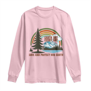 Earth Day Everyday Long Sleeve Shirt Save The Planet Nature Lover Gift TS12 Light Pink Print Your Wear