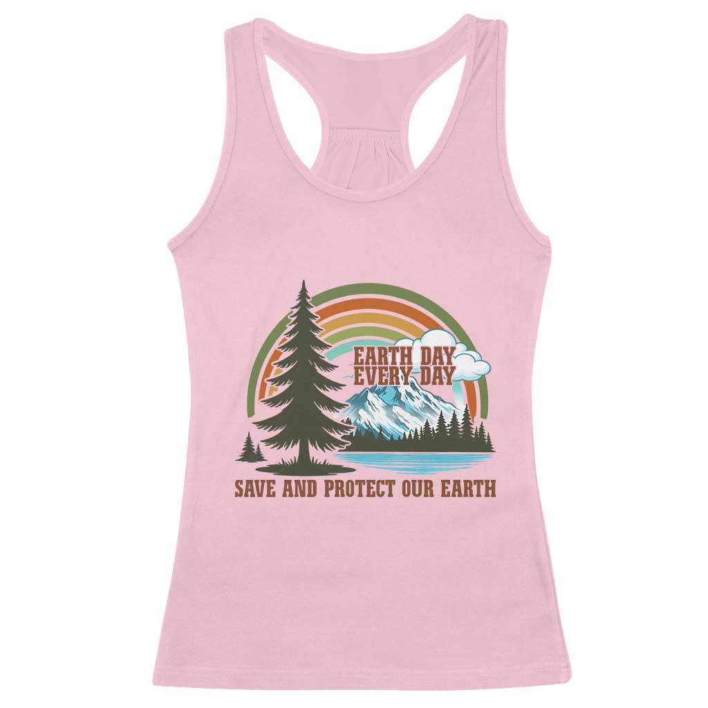 Earth Day Everyday Racerback Tank Top Save The Planet Nature Lover Gift TS12 Light Pink Print Your Wear