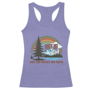 Earth Day Everyday Racerback Tank Top Save The Planet Nature Lover Gift TS12 Violet Print Your Wear