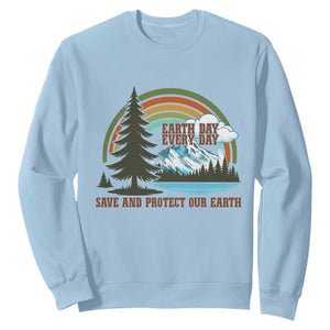 Earth Day Everyday Sweatshirt Save The Planet Nature Lover Gift TS12 Light Blue Print Your Wear