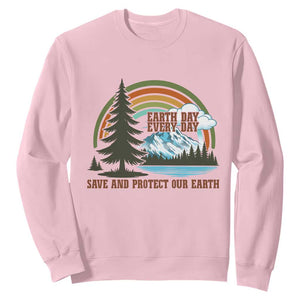 Earth Day Everyday Sweatshirt Save The Planet Nature Lover Gift TS12 Light Pink Print Your Wear