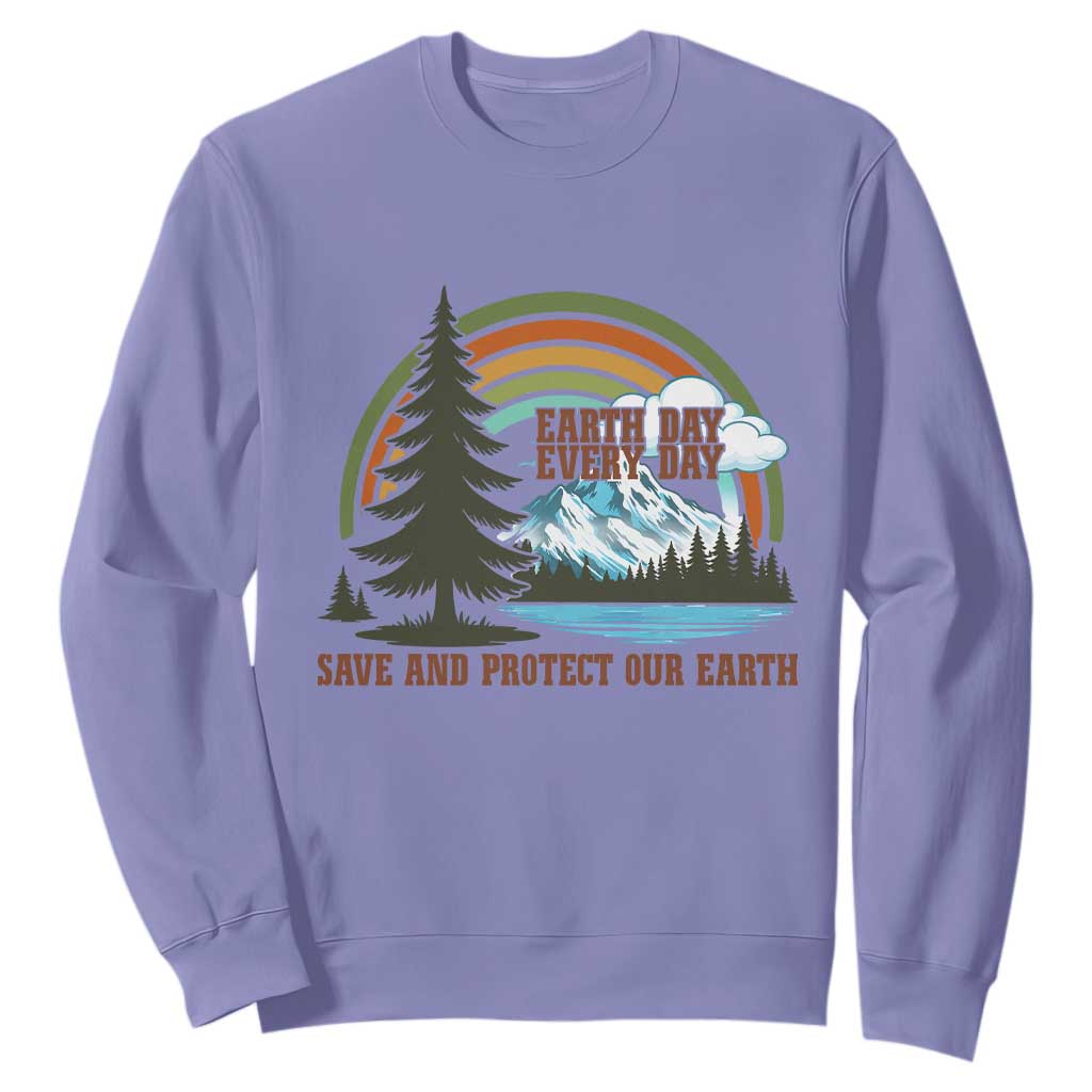 Earth Day Everyday Sweatshirt Save The Planet Nature Lover Gift TS12 Violet Print Your Wear