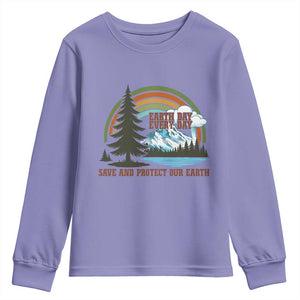 Earth Day Everyday Youth Sweatshirt Save The Planet Nature Lover Gift TS12 Violet Print Your Wear