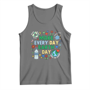 Make Every Day Earth Day Student Gift Tank Top Environmental Awareness TS12 Black Heather Print Your Wear