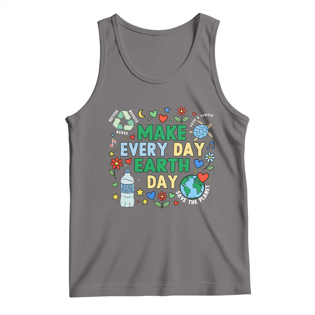 Make Every Day Earth Day Student Gift Tank Top Environmental Awareness TS12 Deep Heather Print Your Wear