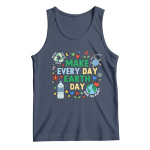Make Every Day Earth Day Student Gift Tank Top Environmental Awareness TS12 Navy Print Your Wear