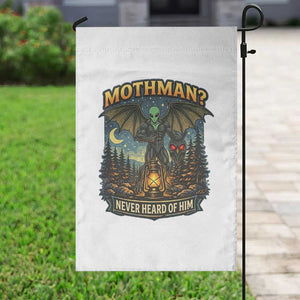 Funny Mothman Cryptid Believer Garden Flag Never Heard Of Him TS12 Print Your Wear