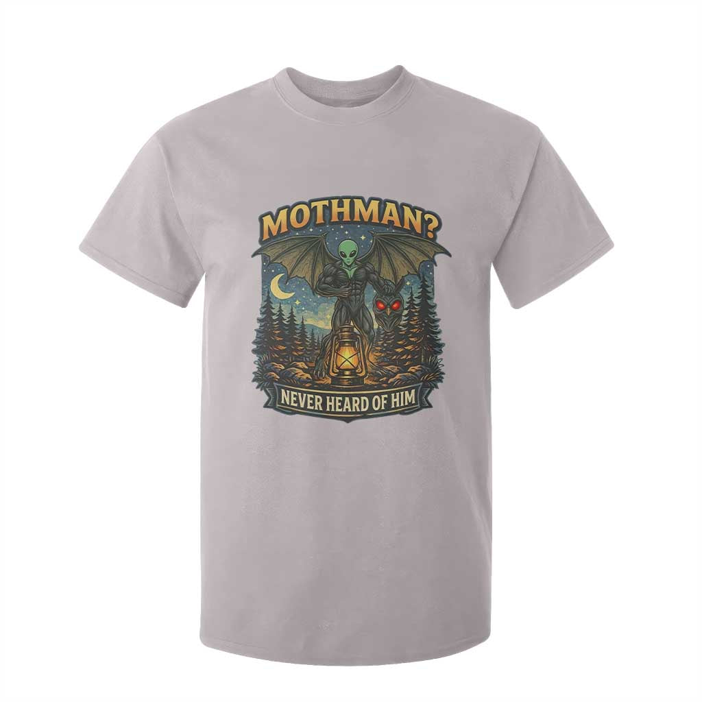 Funny Mothman Cryptid Believer T Shirt For Kid Never Heard Of Him TS12 Ice Gray Print Your Wear