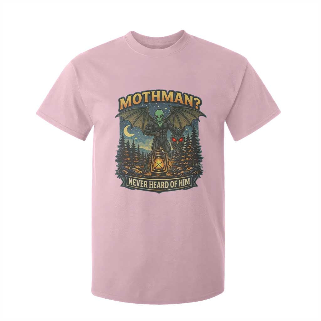 Funny Mothman Cryptid Believer T Shirt For Kid Never Heard Of Him TS12 Light Pink Print Your Wear