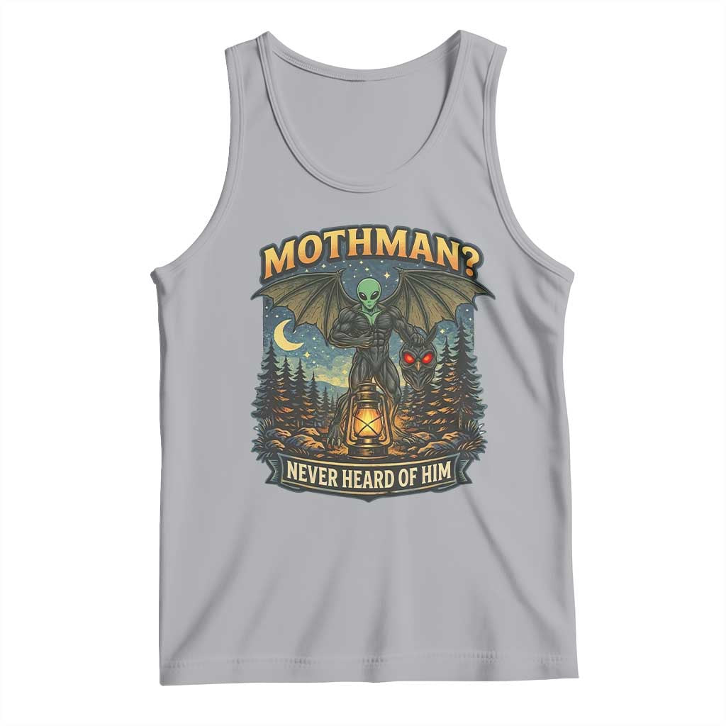 Funny Mothman Cryptid Believer Tank Top Never Heard Of Him TS12 Athletic Heather Print Your Wear