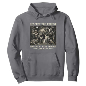 Respect The Forest My Best Friends Live Here Hoodie Cryptid Forest Lover TS12 Charcoal Print Your Wear