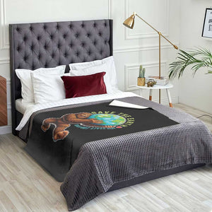 Earth Day Throw Blanket Save The Earth Bigfoot Lives Here TS12 Print Your Wear