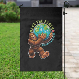 Earth Day Garden Flag Save The Earth Bigfoot Lives Here TS12 Print Your Wear