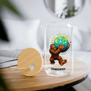 Earth Day Glass Can Save The Earth Bigfoot Lives Here TS12 Print Your Wear