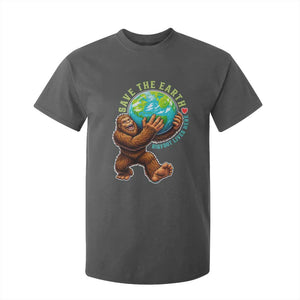 Earth Day T Shirt For Kid Save The Earth Bigfoot Lives Here TS12 Dark Heather Print Your Wear
