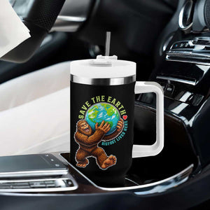 Earth Day Tumbler With Handle Save The Earth Bigfoot Lives Here TS12 Print Your Wear