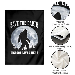 Save The Earth Bigfoot Lives Here Garden Flag Earth Day Nature Lover TS12 Print Your Wear
