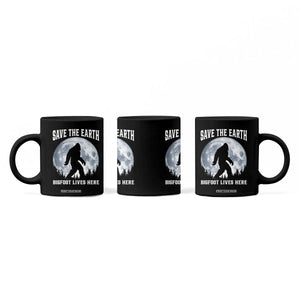 Save The Earth Bigfoot Lives Here Coffee Mug Earth Day Nature Lover TS12 Print Your Wear