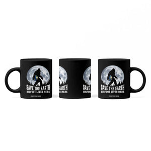 Save Our Planet Nature Lover Coffee Mug Bigfoot Lives Here TS12 Print Your Wear
