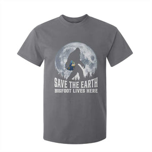 Save Our Planet Nature Lover T Shirt For Kid Bigfoot Lives Here TS12 Charcoal Print Your Wear