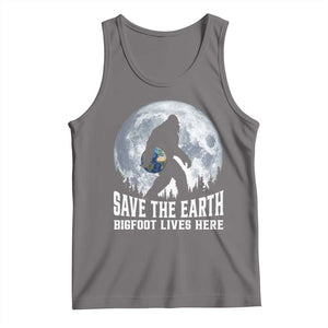 Save Our Planet Nature Lover Tank Top Bigfoot Lives Here TS12 Deep Heather Print Your Wear