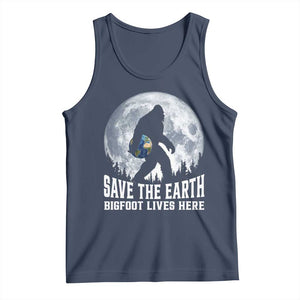 Save Our Planet Nature Lover Tank Top Bigfoot Lives Here TS12 Navy Print Your Wear