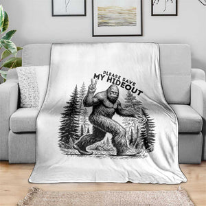Please Save My Hideout Throw Blanket Bigfoot Forest Protector TS12 Print Your Wear