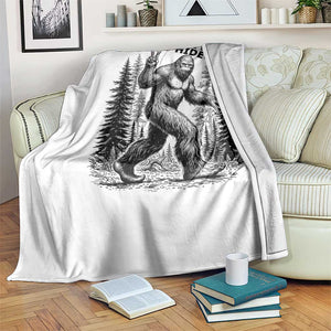 Please Save My Hideout Throw Blanket Bigfoot Forest Protector TS12 Print Your Wear