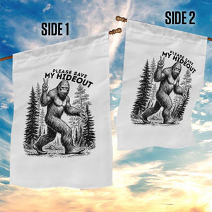 Please Save My Hideout Garden Flag Bigfoot Forest Protector TS12 Print Your Wear