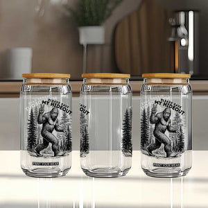 Please Save My Hideout Glass Can Bigfoot Forest Protector TS12 Print Your Wear