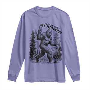 Please Save My Hideout Long Sleeve Shirt Bigfoot Forest Protector TS12 Violet Print Your Wear