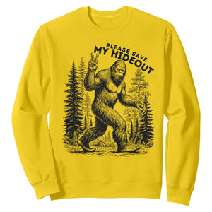 Please Save My Hideout Sweatshirt Bigfoot Forest Protector TS12 Daisy Print Your Wear