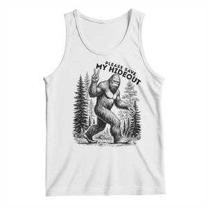 Please Save My Hideout Tank Top Bigfoot Forest Protector TS12 White Print Your Wear