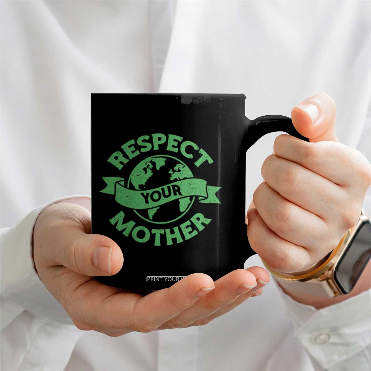Respect Your Mother Coffee Mug Earth Day Nature Lover Gift TS12 Print Your Wear