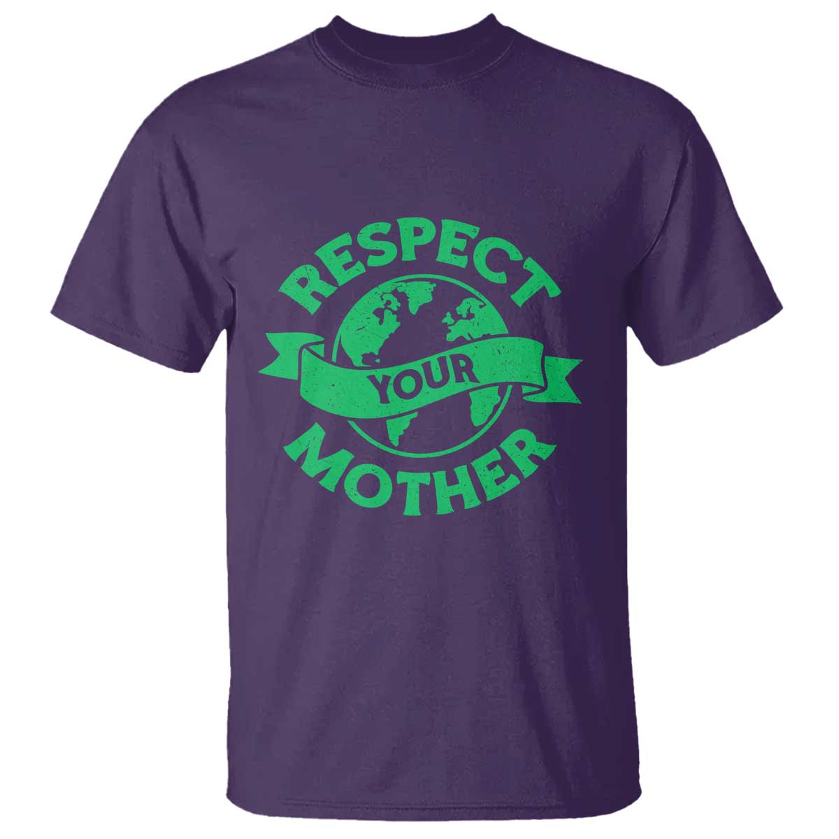 Respect Your Mother T Shirt Earth Day Nature Lover Gift TS12 Purple Print Your Wear