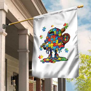 Autism Acceptance Baseball Garden Flag Colorful Drip Graphic Neurodiversity Support TS12 Print Your Wear