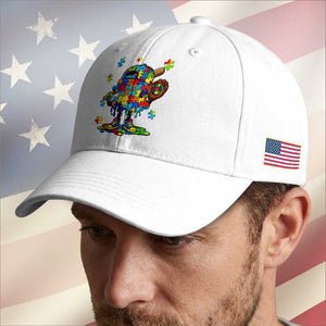 Autism Acceptance Baseball Baseball Cap Colorful Drip Graphic Neurodiversity Support TS12 Print Your Wear